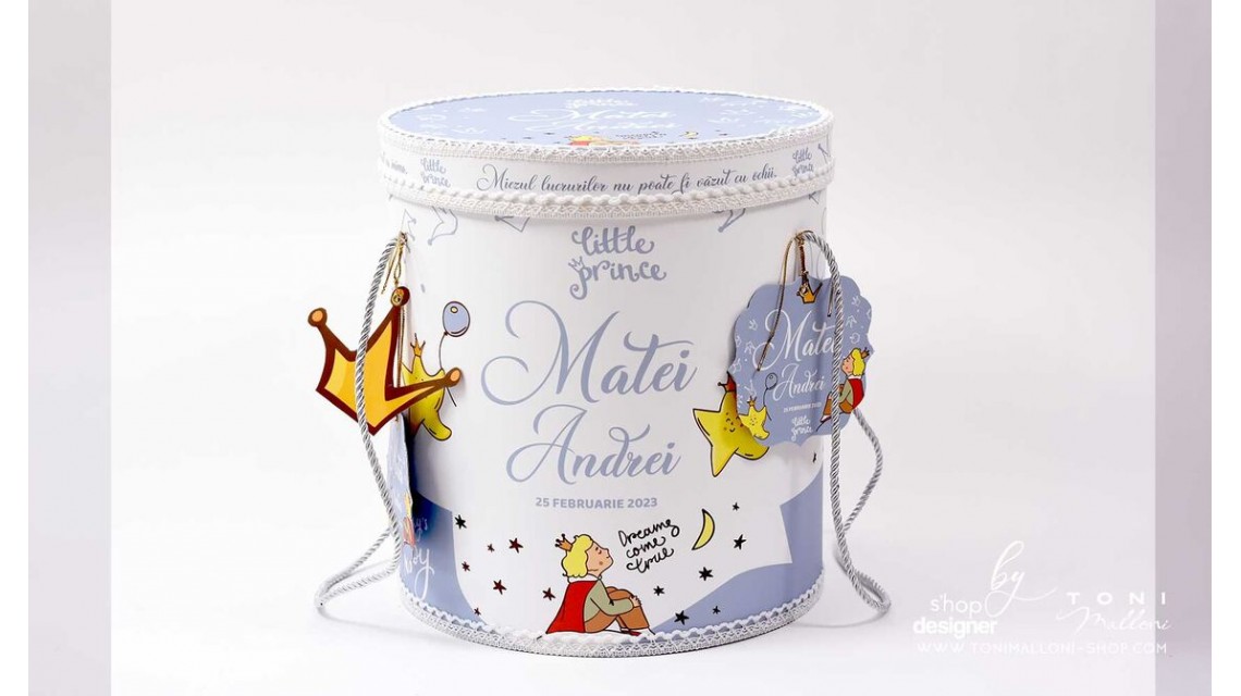 Trusou de botez cu broderie personalizata pentru baieti, Micul print, Le petit prince  13